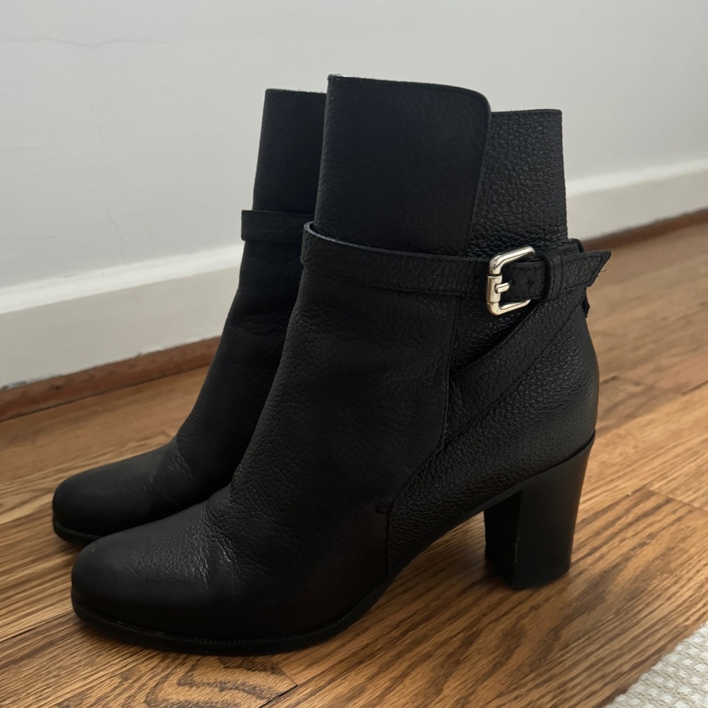 LK Bennett Dionne Black Buckle Ankle Boot Size 39